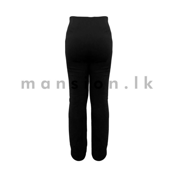 Pin Tuck Detail Straight Pant - Black - Image 2