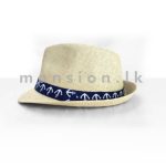 Anchor Ribbon Mens Fedora Hat - Image 3