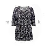 Button Detail Sleeve T-shirt - Dots