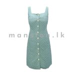 Button Front Sleeveless Dress