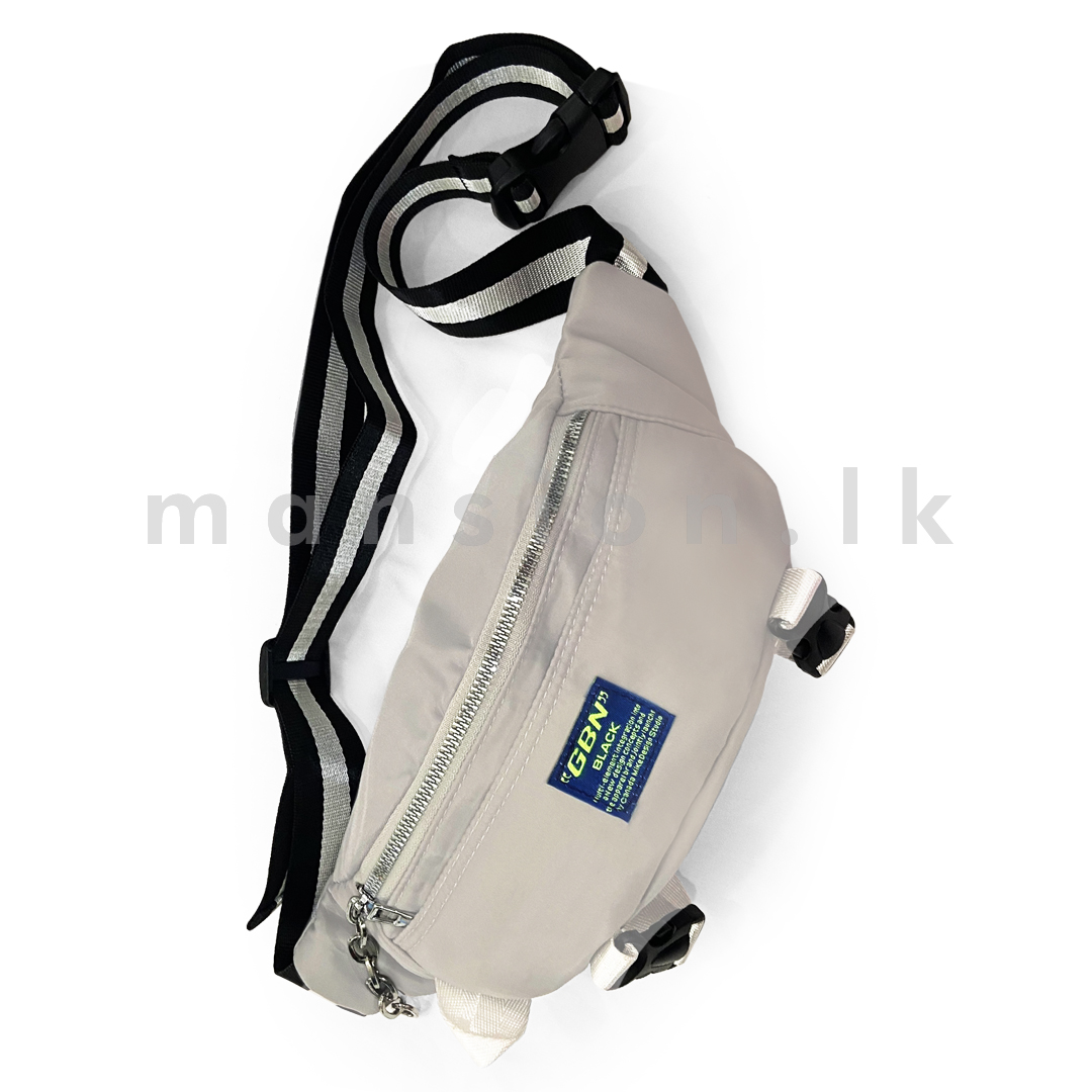 Chain-Detail-Fanny-Pack-Ivory.jpg Chain Detail Fanny Pack - Ivory - Image 1