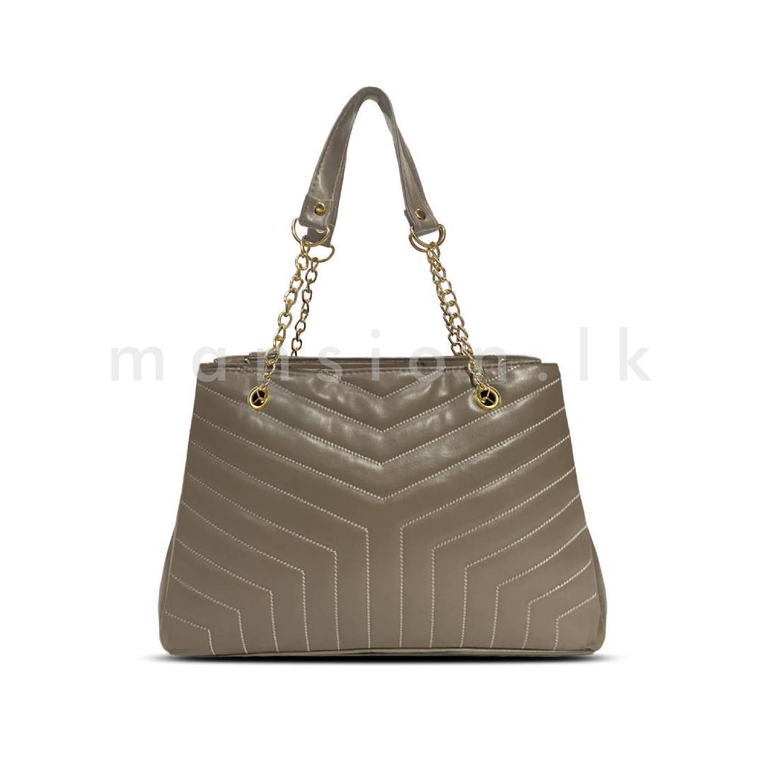 Chain-Strap-Quilted-Handbag-Peanut.jpg Chain Strap Quilted Handbag - Peanut (Copy) - Image 1
