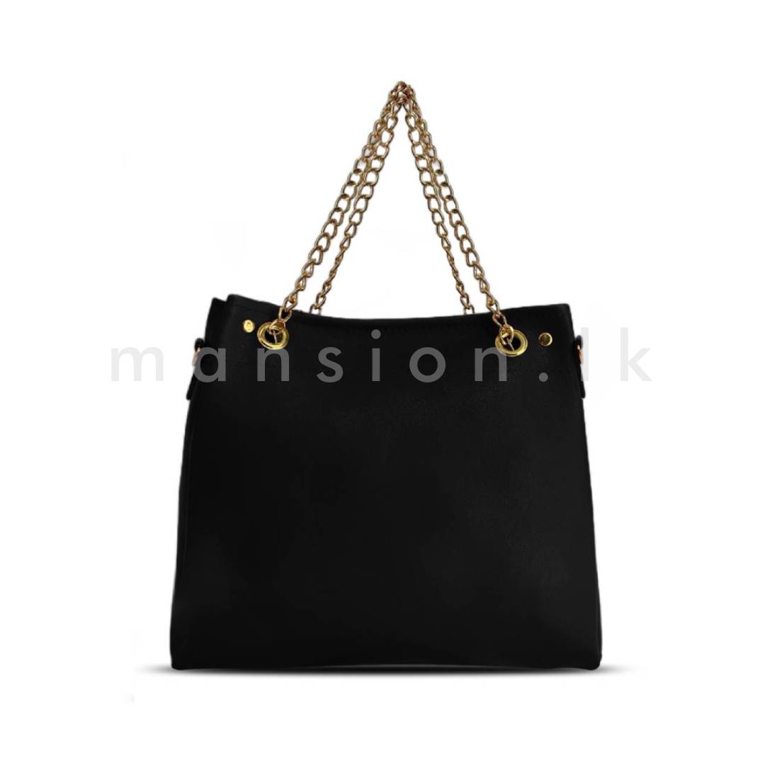 Chain-Straps-Tote-Bag-Black.jpg Chain Straps Tote Bag - Black - Image 1
