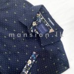 Denim & Flower Foldable Sleeve Shirt - Coconut Tree - Image 2