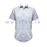 Denim & Flower Foldable Sleeve Shirt - Dotted