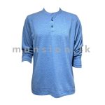Denim & Flower Long Sleeve T-shirt - Dotted