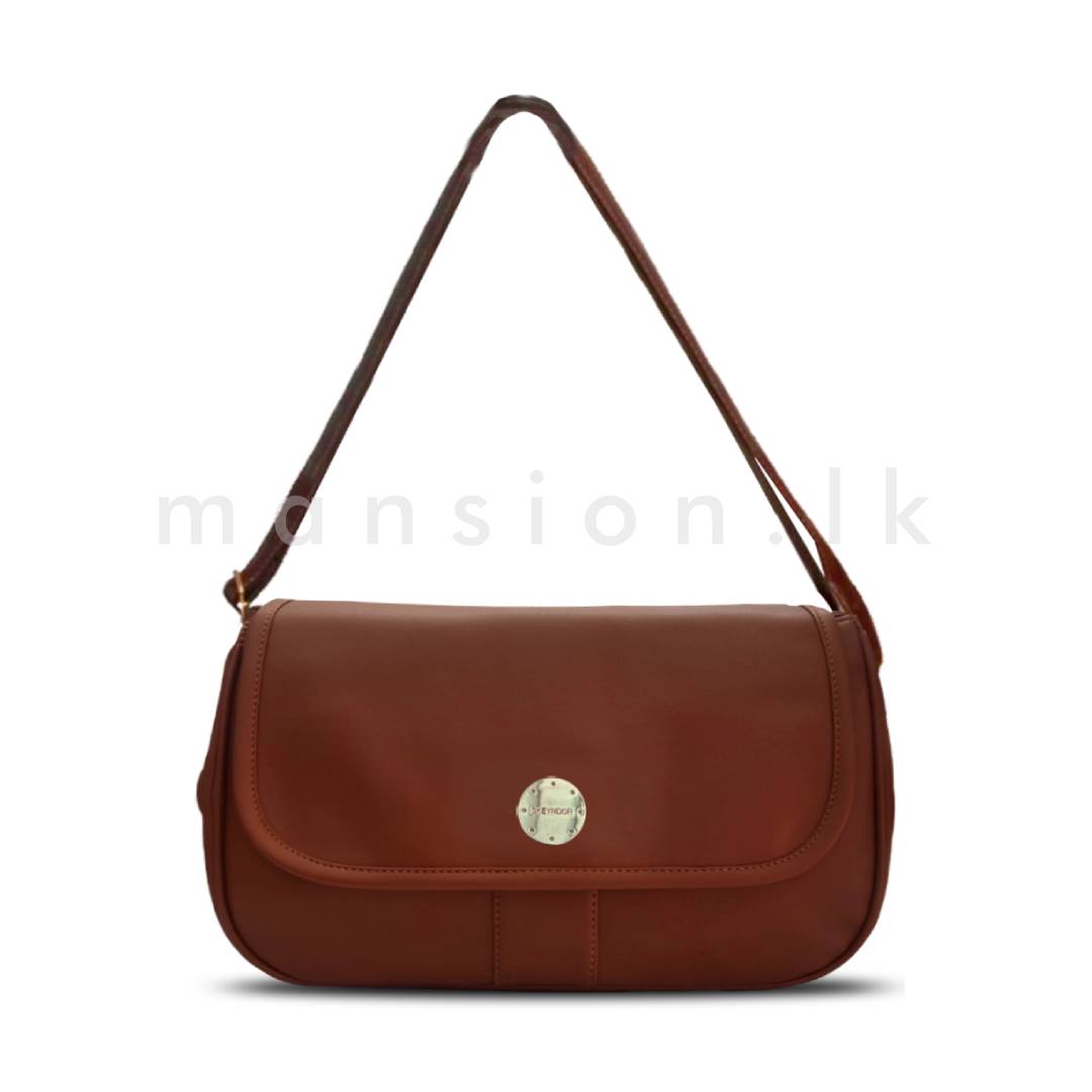 Flap-Closure-Shoulder-Bag-Tan-1.jpg Flap Closure Shoulder Bag - Tan - Image 1
