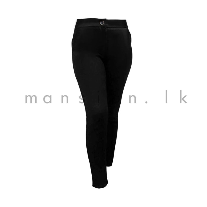 Front Open Pencil Cut Pant - Black - Image 1