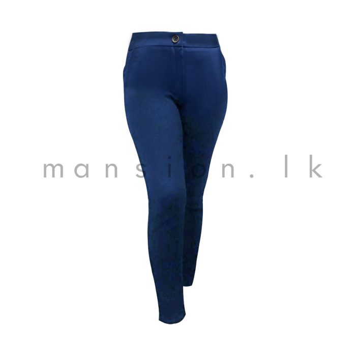 Front Open Pencil Cut Pant - Blue - Image 1