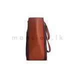 Two Tone Tote Bag - Maroon - Image 3