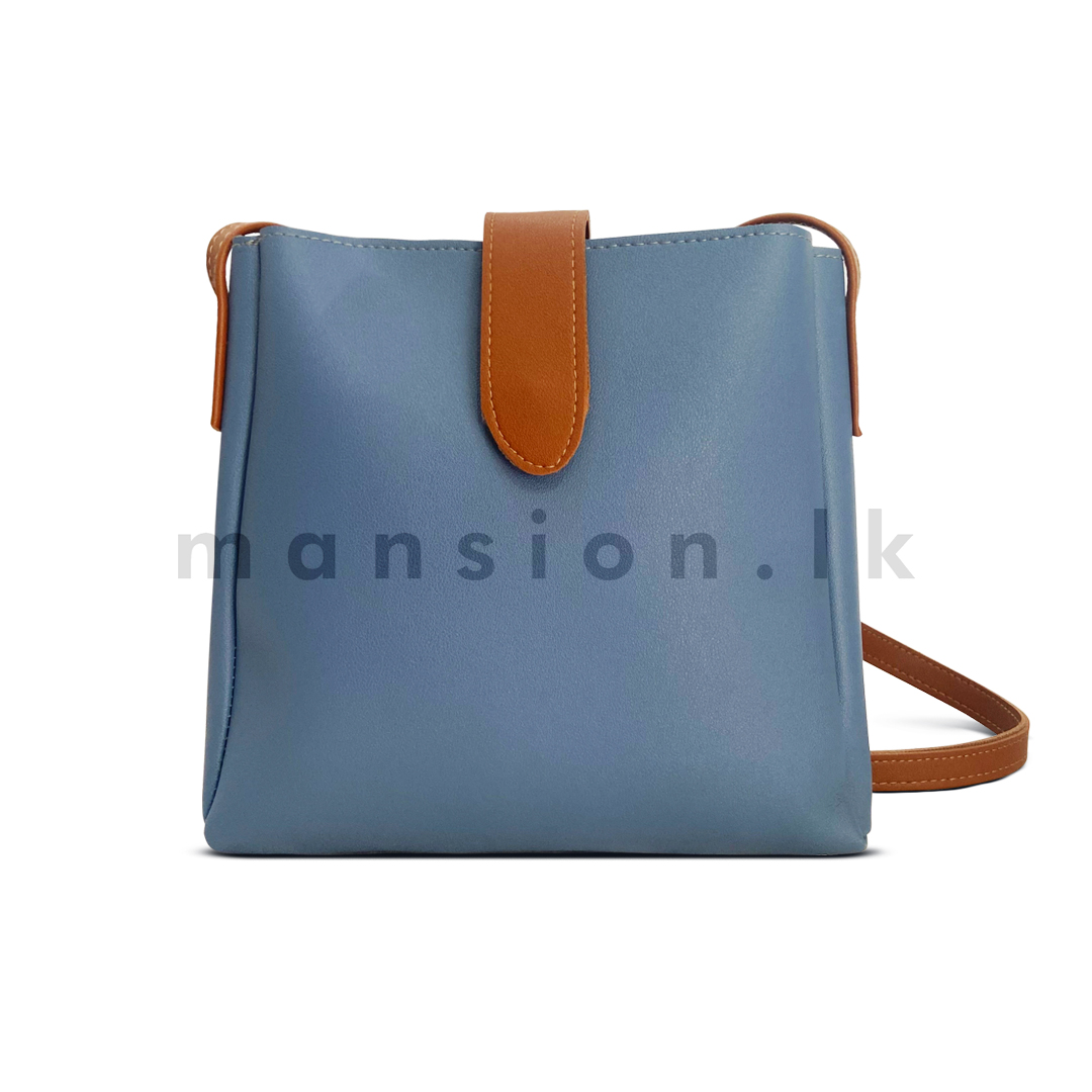 HB 6874 front Top Snap Side-bag - Ice Blue Top Snap Side-bag - Ice Blue - Image 1