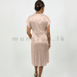 Front Twist Shimmer Dress - Peach - Image 2