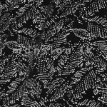 Leaf Sketch Printed Short Sleeve Shirt - Black - Image 2