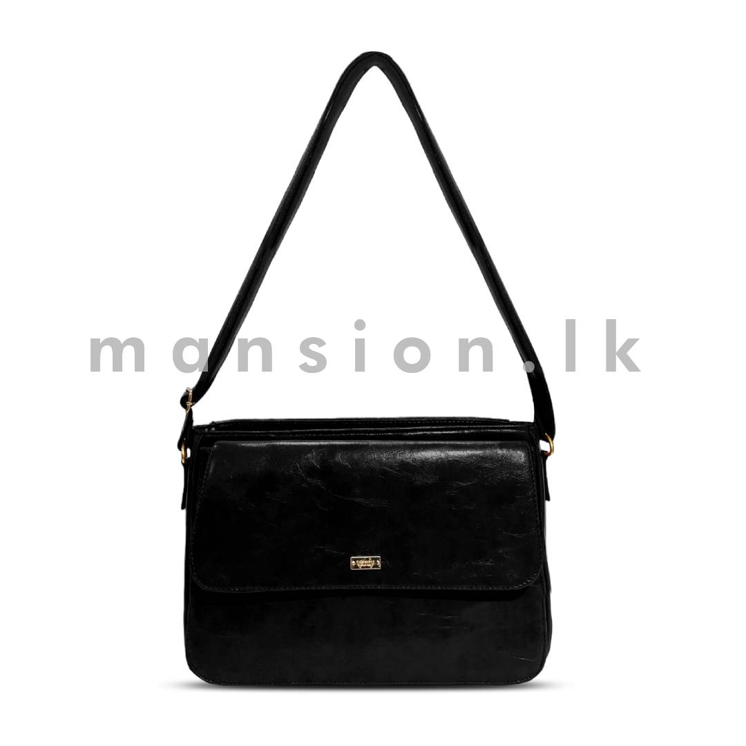 Medium-Crossbody-Handbag-Black.jpg Medium Crossbody Handbag - Black - Image 1