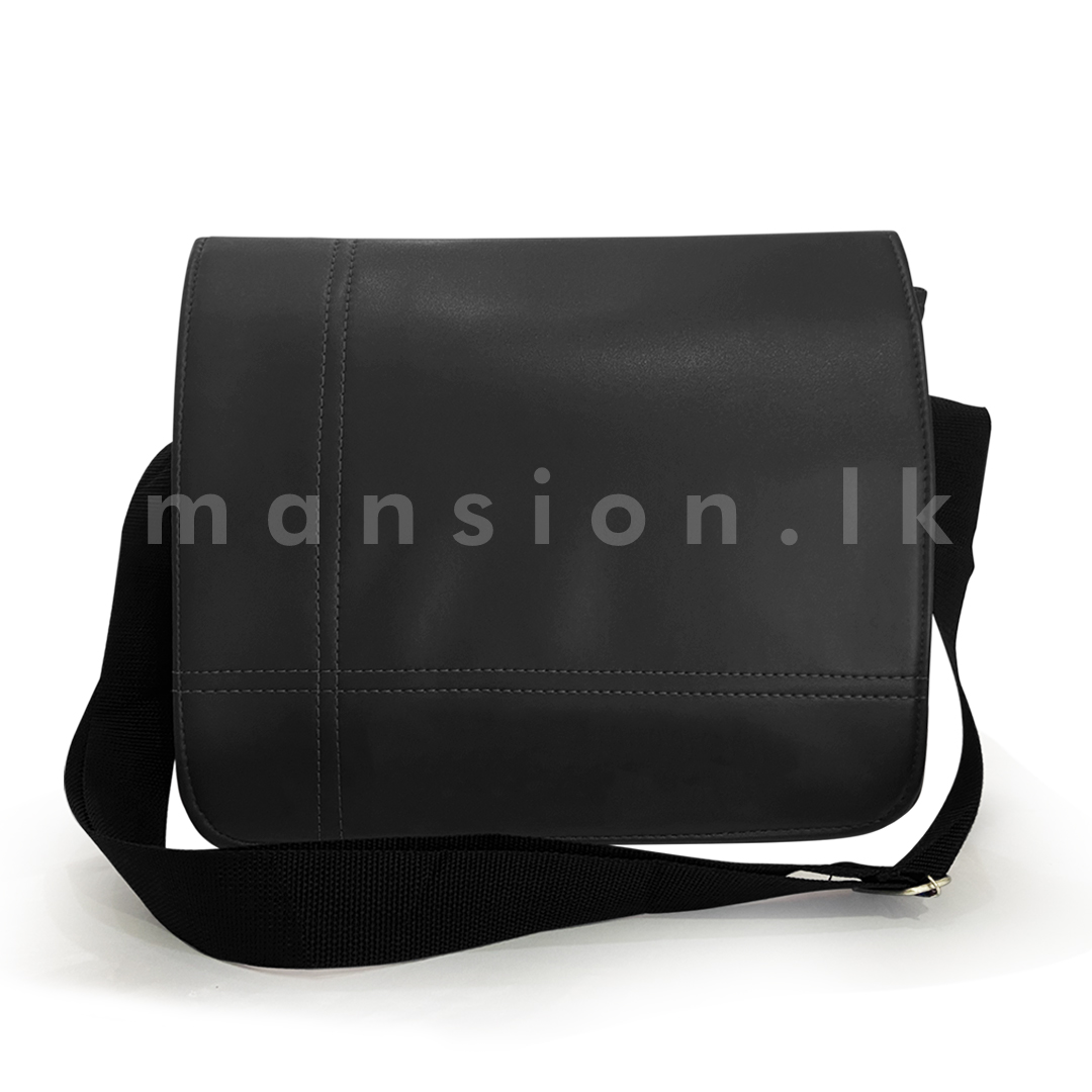Mens-Medium-Side-Bag-Black.jpg Men's Medium Side Bag - Black - Image 1