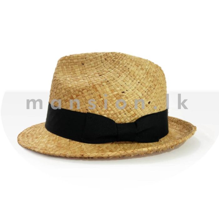 Mens Straw Fedora Hat - Image 1