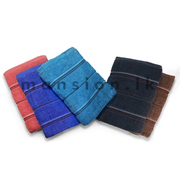 Mini Check Border Bath Towel - Image 1
