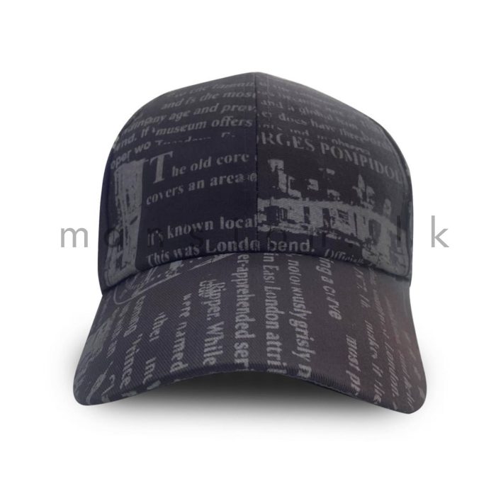 Newspaper Print Cap - Image 3