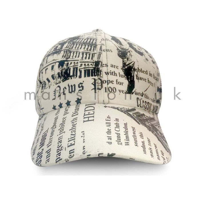 Newspaper Print Cap - Image 2