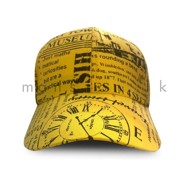 Newspaper Print Cap - Image 4