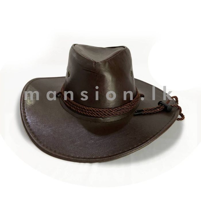Plain Retro Cowboy Hat - Coffee - Image 1