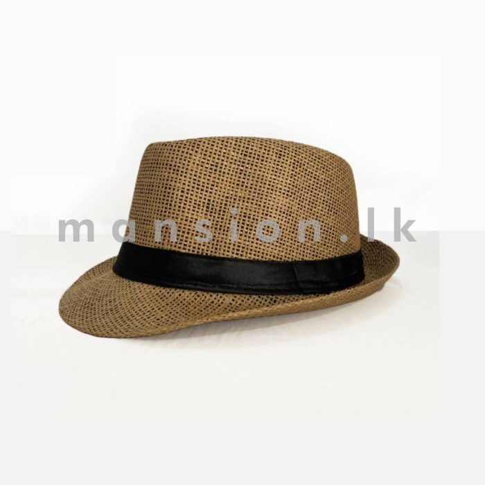 Plain Ribbon Mens Fedora Hat - Image 1