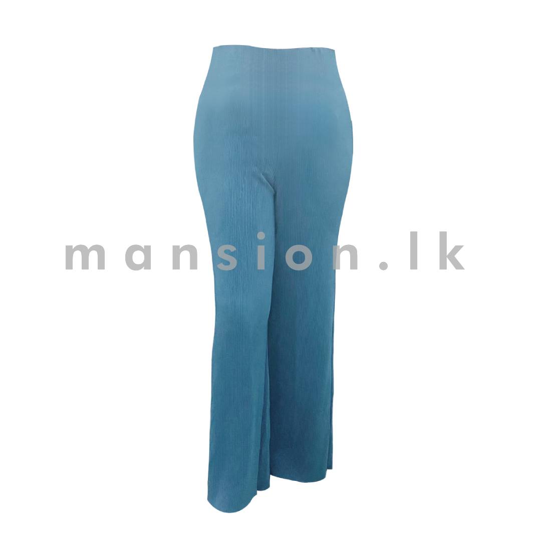 Pleated-Relaxed-Pant-Ice-Blue.jpg Pleated Relaxed Pant - Ice Blue - Image 1