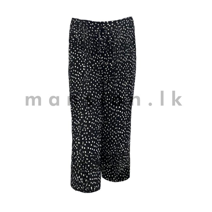 Printed Pleated Three Quarter Pant - Image 1