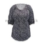 Printed Puff Sleeve T-shirt - Black