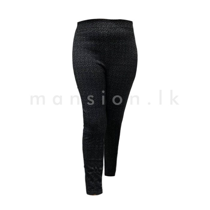 Printed Stretch Pant - Charcoal - Image 1