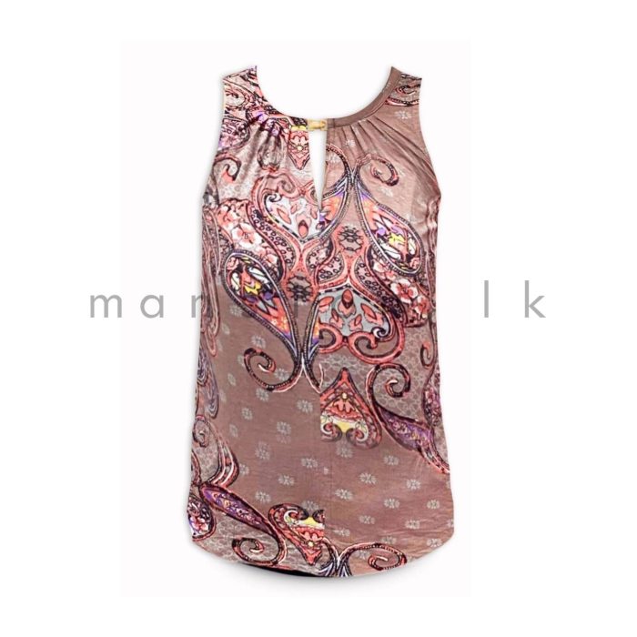 Printed Tank Top - Pink - Image 1