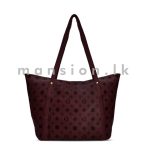 Printed Tote Bag - Maroon