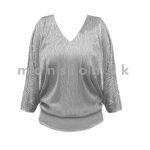 Shimmer Dolman Sleeve Top - Silver
