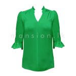 Short Poet Sleeve Top - Green