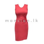 Side Twist Sleeveless Dress - Pink