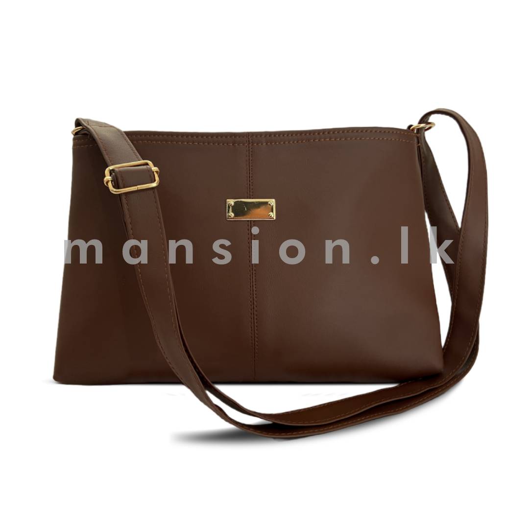 Simple-Plain-Side-Bag-Choc-1.jpg Simple Plain Side Bag - Chocolate - Image 1