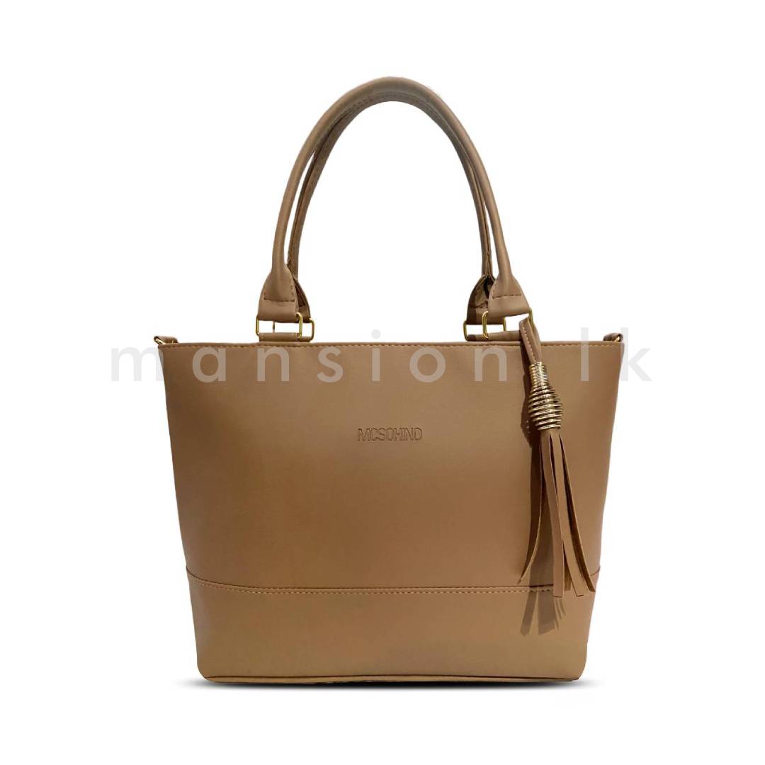 Spiral-Tussle-Satchel-Handbag-Beige.jpg Spiral Tussle Satchel Handbag - Beige - Image 1