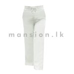 Straight-cut Linen Pant - White