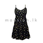 Summer Tiered Mini Dress - Black