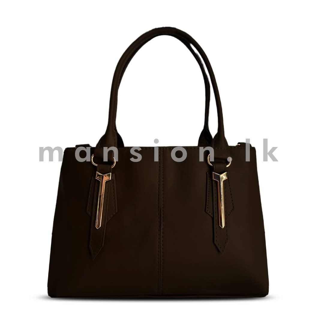 Tclip-Satchel-Handbag-Coffee-1.jpg Tclip Satchel Handbag - Coffee - Image 1