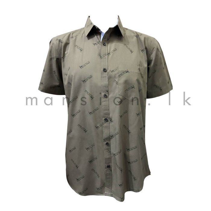 Text  Printed Short Sleeve Shirt - Image 1