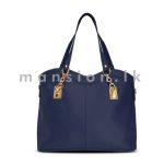 Wavy Top Satchel Handbag - Blue