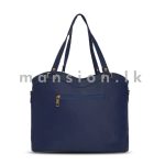 Wavy Top Satchel Handbag - Blue - Image 2