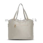Wavy Top Satchel Handbag - Ivory - Image 2