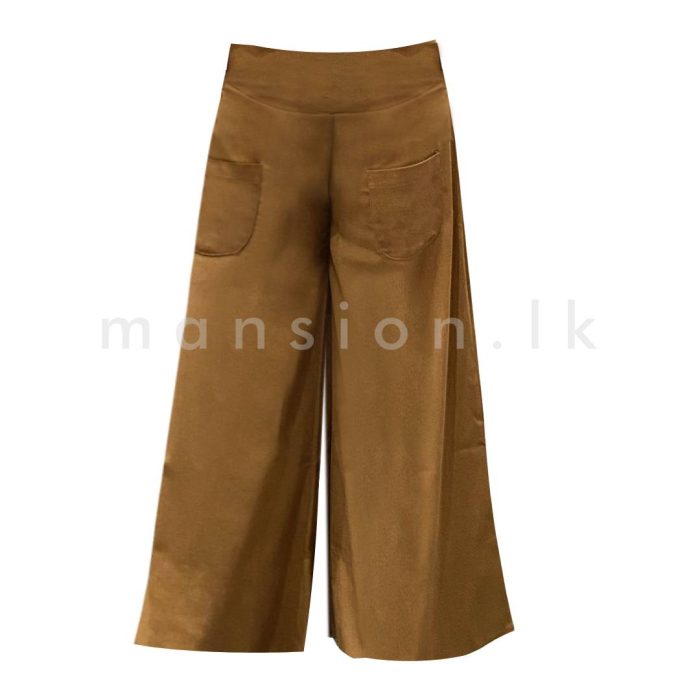Wide Leg Linen Pant - Tan - Image 1
