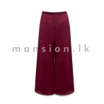 Wide Leg Palazzo Pant - Maroon