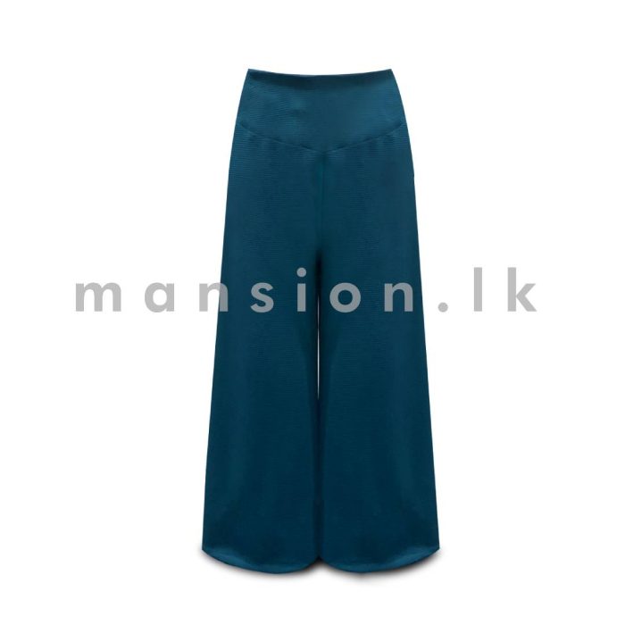 Wide Leg Palazzo Pant - Teal Green - Image 1