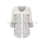 Cutwork Detail White Blouse