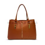 Vertical Zip Detail Satchel Handbag - Image 11