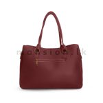 Vertical Zip Detail Satchel Handbag - Image 10